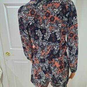 H&M Black and Rose Floral Jumpsuit